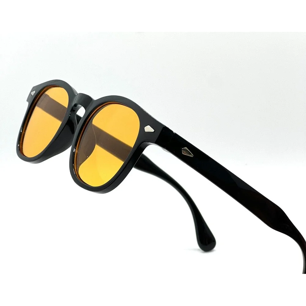 Kids Sunglasses Black Frame Yellow Tinted Lenses UV400 Protection‎ Round Shape